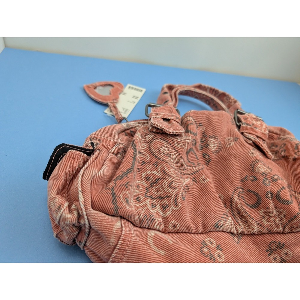 Urban Outfitters BDG Paisley Red Y2K Style Duffle Shoulder Bag NEW - Picture 15 of 16